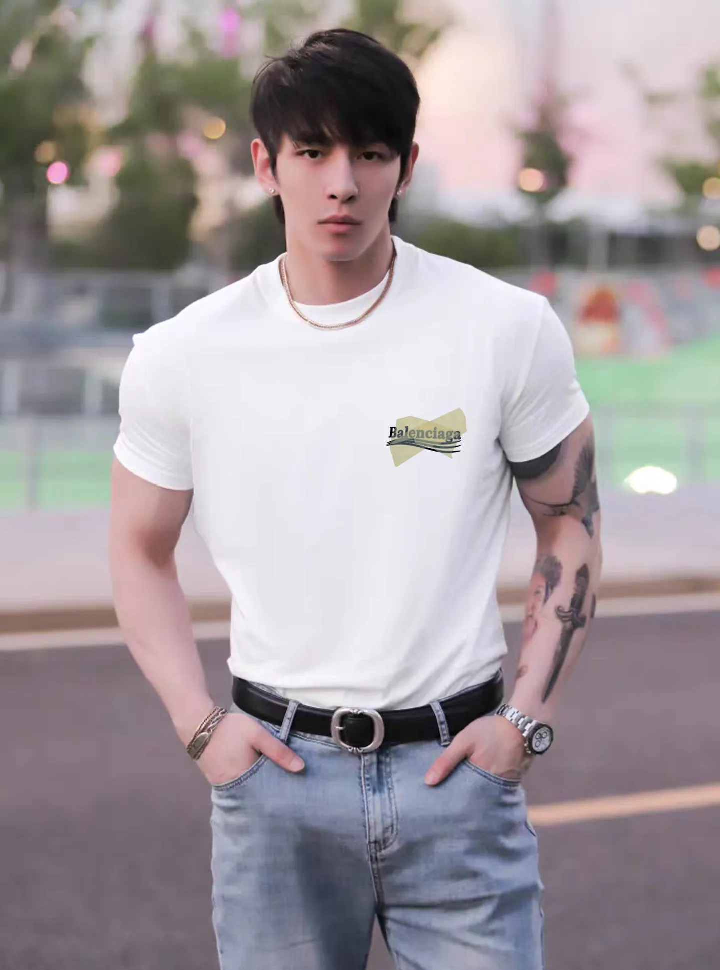 ⚜️Balenciaga 26s New Arrival T . . ， ！ ， Breathable， Versatile！ logo ， ， ✨ or ， get ！ . ：Black.White.Sizes：M-3XL（S 4XL ）175/145 XL